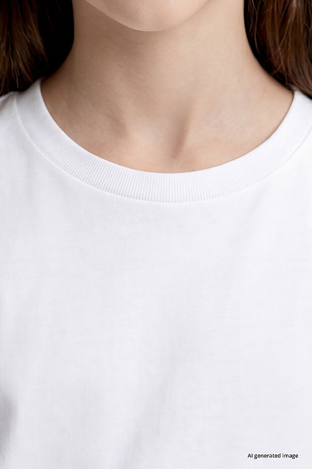 Beyaz O Yaka Standart Fit Basic Unisex Çocuk T-Shirt - 11328 - 8