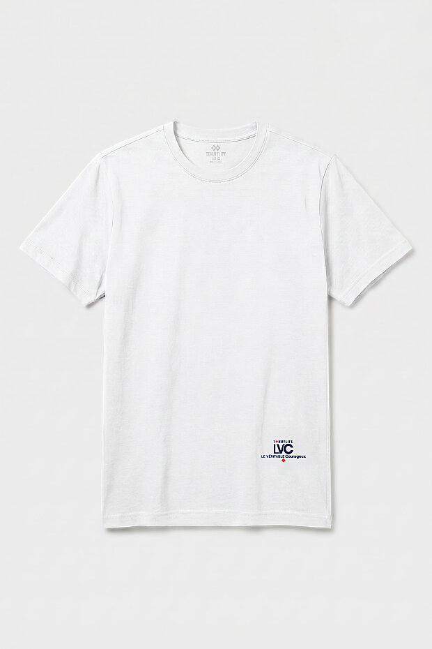 Beyaz Standart Fit Baskılı Kısa Kollu T-Shirt - 88440 - 1