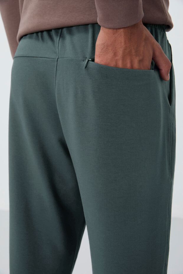 Çağla Bağcıklı Cepli Standart Kalıp Klasik Paça Erkek Eşofman Alt - 84682 - 5