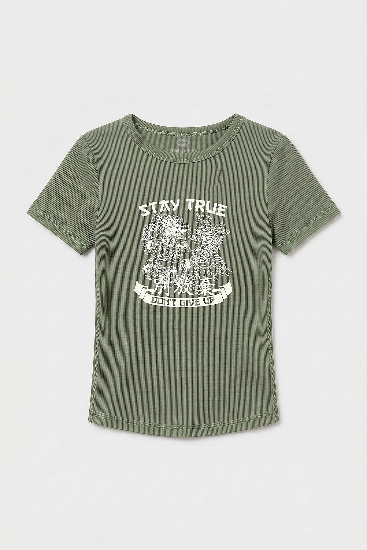 Çağla Standart Fit Baskılı Kısa Kollu Kadın T-Shirt - 97201 - TOMMYLIFE