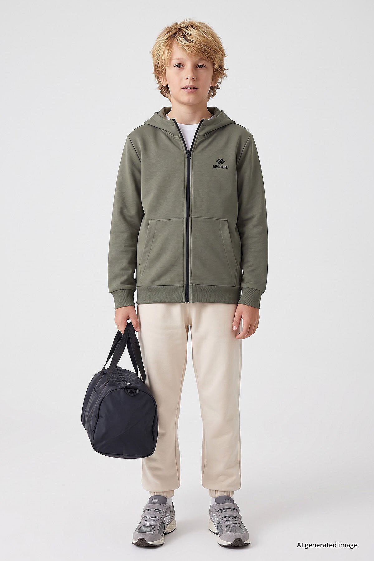 Çağla Standart Kalıp Basic Erkek Çocuk Sweatshirt - 11336 - TOMMYLIFE (1)
