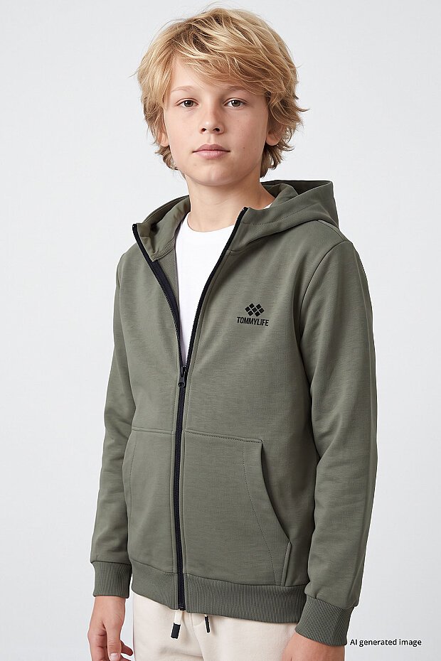 Çağla Standart Kalıp Basic Erkek Çocuk Sweatshirt - 11336 - 4