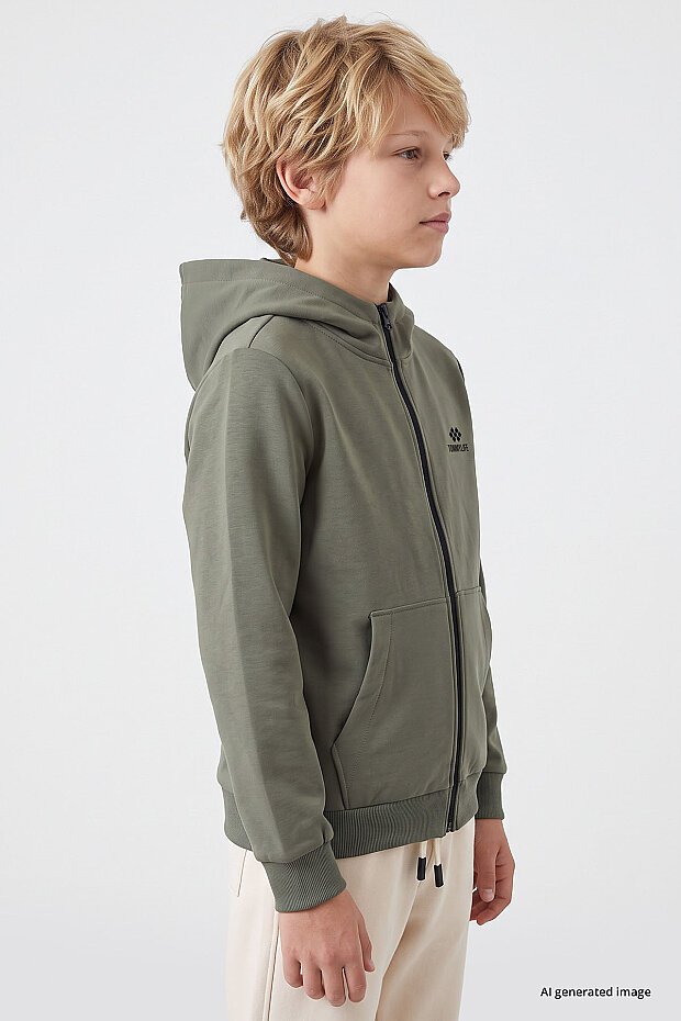 Çağla Standart Kalıp Basic Erkek Çocuk Sweatshirt - 11336 - 6