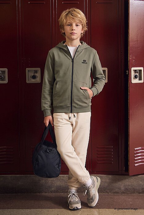 Çağla Standart Kalıp Basic Erkek Çocuk Sweatshirt - 11336 