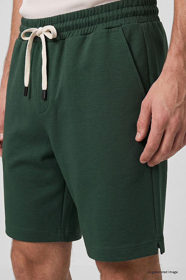 Çam Yeşil Standart Fit Basic Arka Cepli Erkek Şort - 81314 - 5