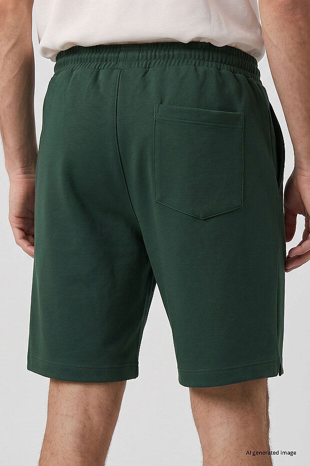 Çam Yeşil Standart Fit Basic Arka Cepli Erkek Şort - 81314 - 6