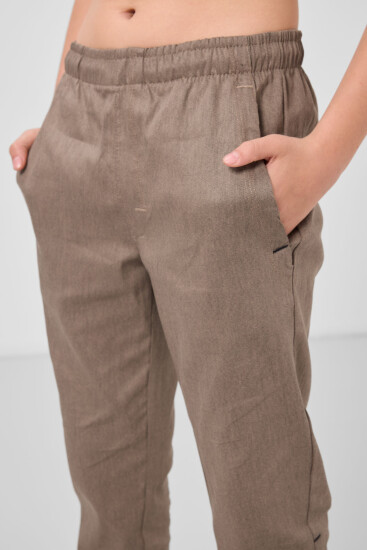 Camel Standart Fit Dokuma Hafif Esnek Chino Erkek Çocuk Pantolon - 11272 - Thumbnail