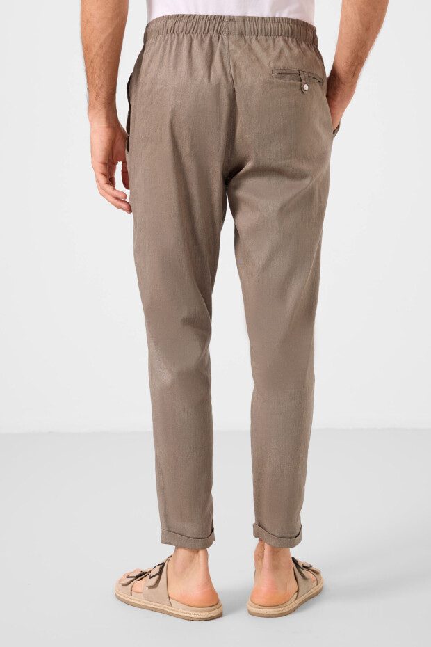 Camel Standart Fit Dokuma Hafif Esnek Chino Erkek Pantolon - 82178 - 7