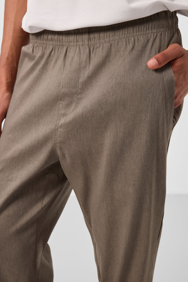 Camel Standart Fit Dokuma Hafif Esnek Chino Erkek Pantolon - 82179 - 6