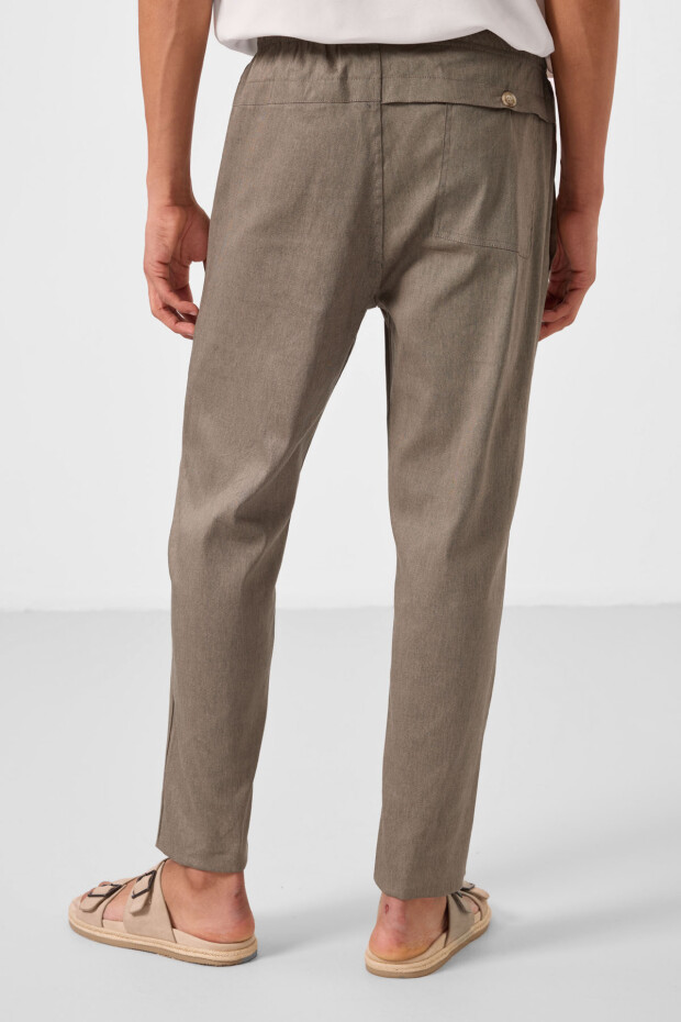 Camel Standart Fit Dokuma Hafif Esnek Chino Erkek Pantolon - 82179 - 7
