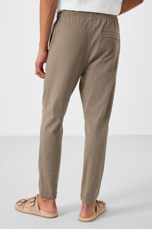 Camel Standart Fit Dokuma Hafif Esnek Chino Erkek Pantolon - 82180 - 7