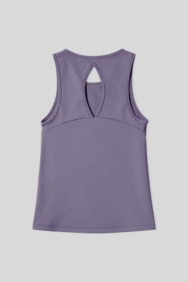 Eflatun Standart Fit Çapraz Sırt Detaylı Kadın Spor Atlet - 97296 - 4