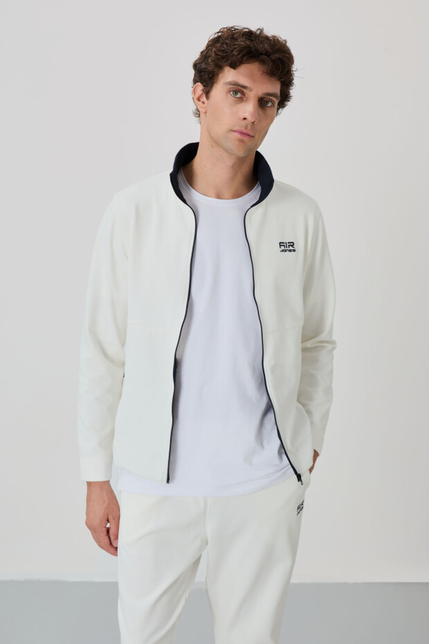 Carlos Ekru Standart Kalıp Erkek Eşofman Takım - 85209 - 2