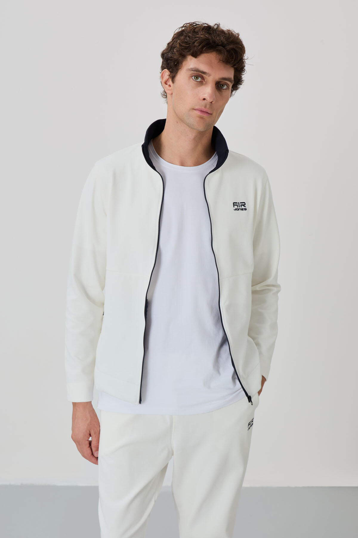 Carlos Ekru Standart Kalıp Erkek Eşofman Takım - 85209 - Air Jones (1)