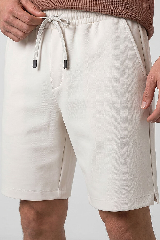 Ekru Standart Fit Basic Arka Cepli Erkek Şort - 81314 - 3