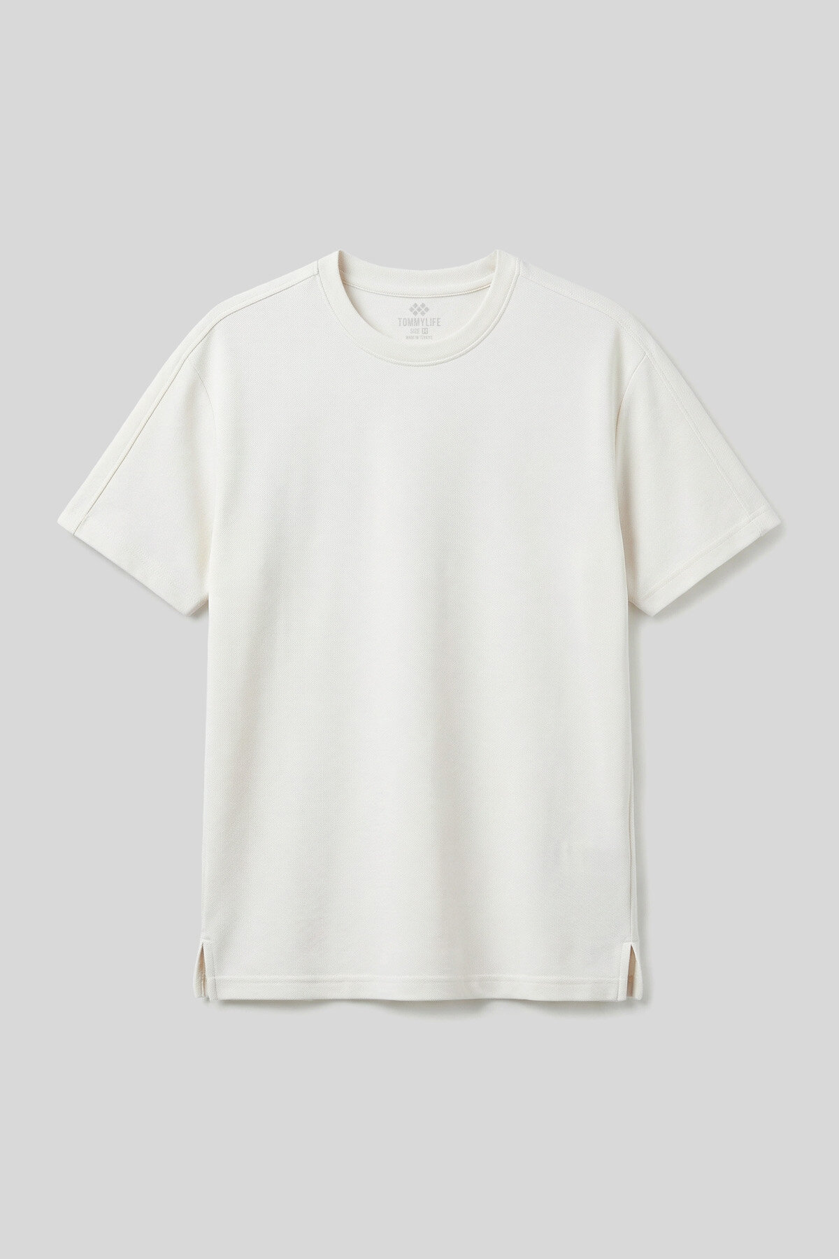 Ekru Rahat Form Esnek Nefes Alabilir Erkek T-Shirt - 88495 - TOMMYLIFE (1)