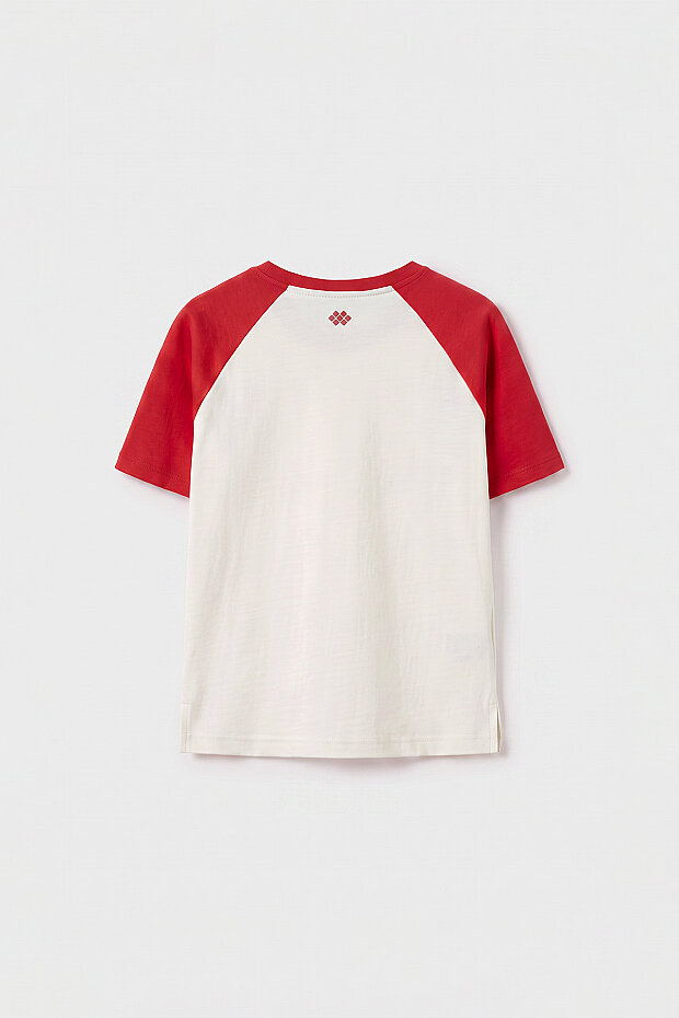 Ekru-Fiesta Standart Fit Reglan Kollu Kız Çocuk T-Shirt - 75180 - 2