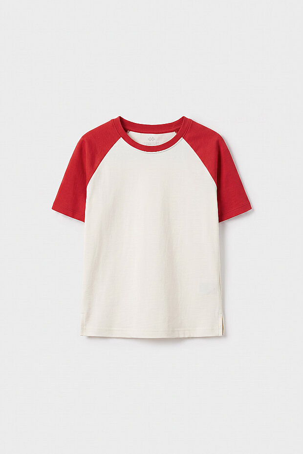 Ekru-Fiesta Standart Fit Reglan Kollu Kız Çocuk T-Shirt - 75180 - 1