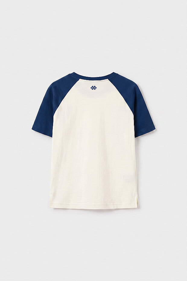 Ekru-Parlament Standart Fit Reglan Kollu Kız Çocuk T-Shirt - 75180 - 2