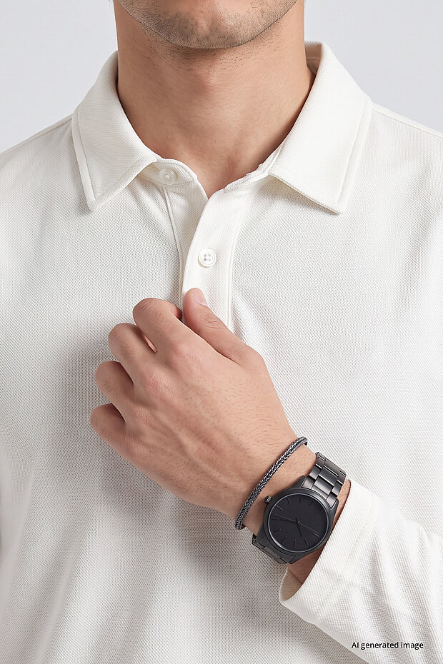 Ekru Rahat Form Basic Erkek Polo Yaka T-Shirt - 88512 - 3