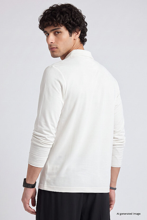 Ekru Rahat Form Basic Erkek Polo Yaka T-Shirt - 88512 - 5