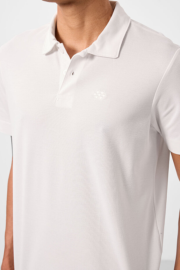 Ekru Standart Kalıp Basic Polo Yaka Erkek T-Shirt - 87748 - 3