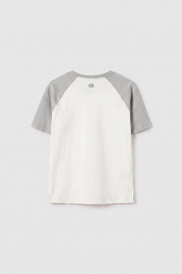 Ekru-Taş Standart Fit Reglan Kollu Kız Çocuk T-Shirt - 75180 - 2