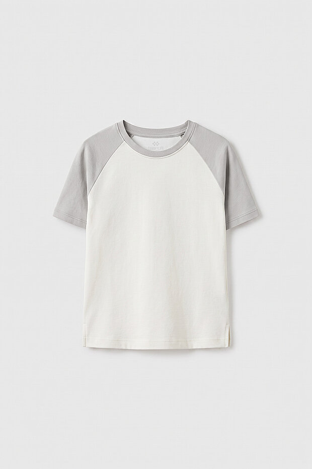 Ekru-Taş Standart Fit Reglan Kollu Kız Çocuk T-Shirt - 75180 - 1
