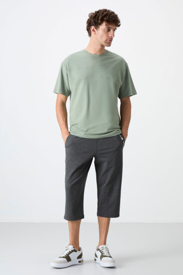Tommy Life Pocket Detail Bermuda Anthracite-Melange Men's Capri Shorts - TOMMYLIFE (1)