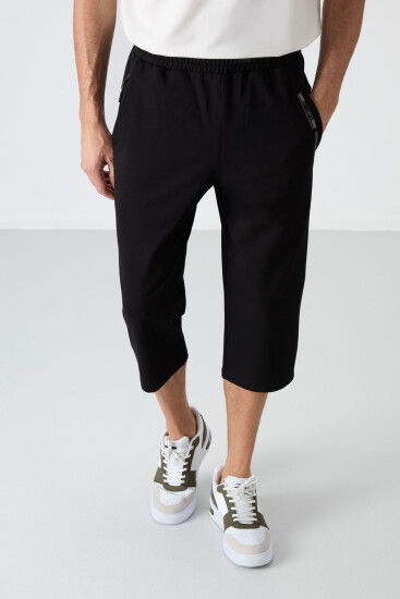 Tommy Life Pocket Detail Bermuda Black Men's Capri Shorts - TOMMYLIFE (1)