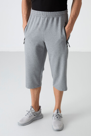 Tommy Life Pocket Detail Bermuda Grey-Melange Men's Capri Shorts - TOMMYLIFE (1)