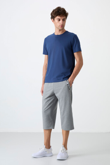 Tommy Life Pocket Detail Bermuda Grey-Melange Men's Capri Shorts - TOMMYLIFE (1)