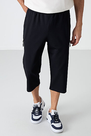 Tommy Life Pocket Detail Bermuda Navy Blue Men's Capri Shorts 