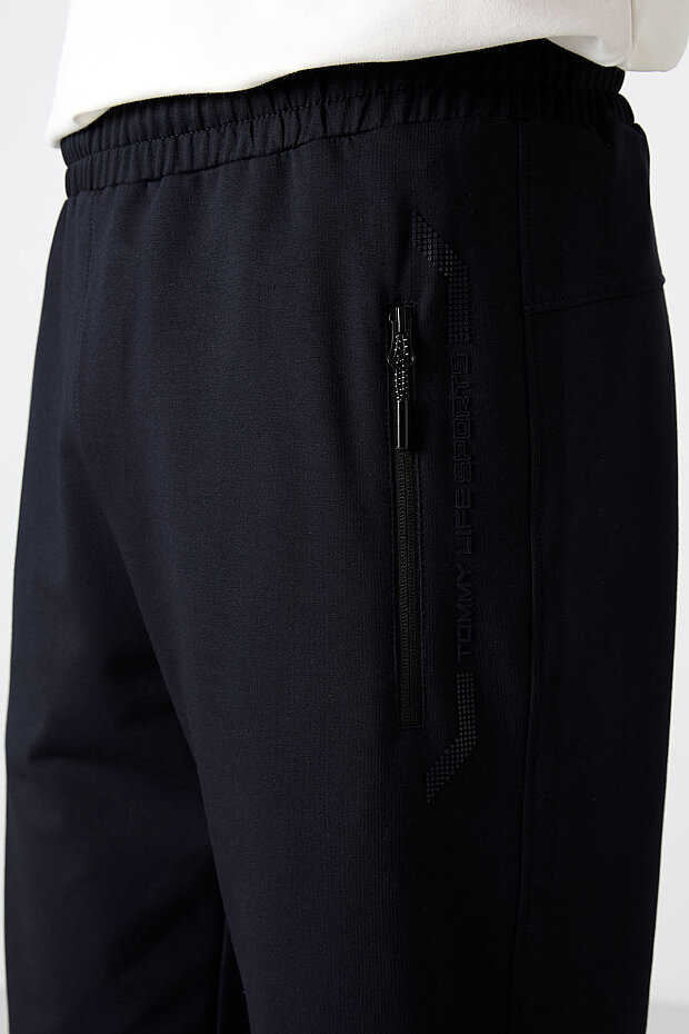 Tommy Life Pocket Detail Bermuda Navy Blue Men's Capri Shorts - 4