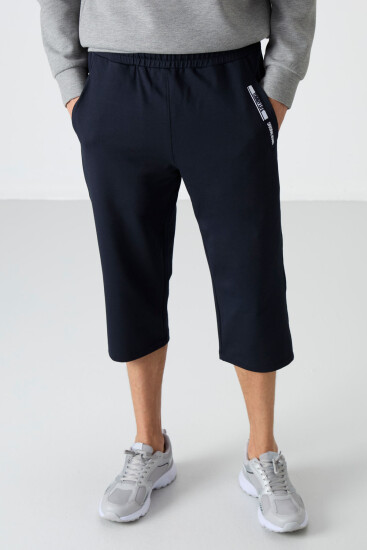 Tommy Life Pocket Detail Bermuda Navy Blue Men's Capri Shorts - TOMMYLIFE (1)