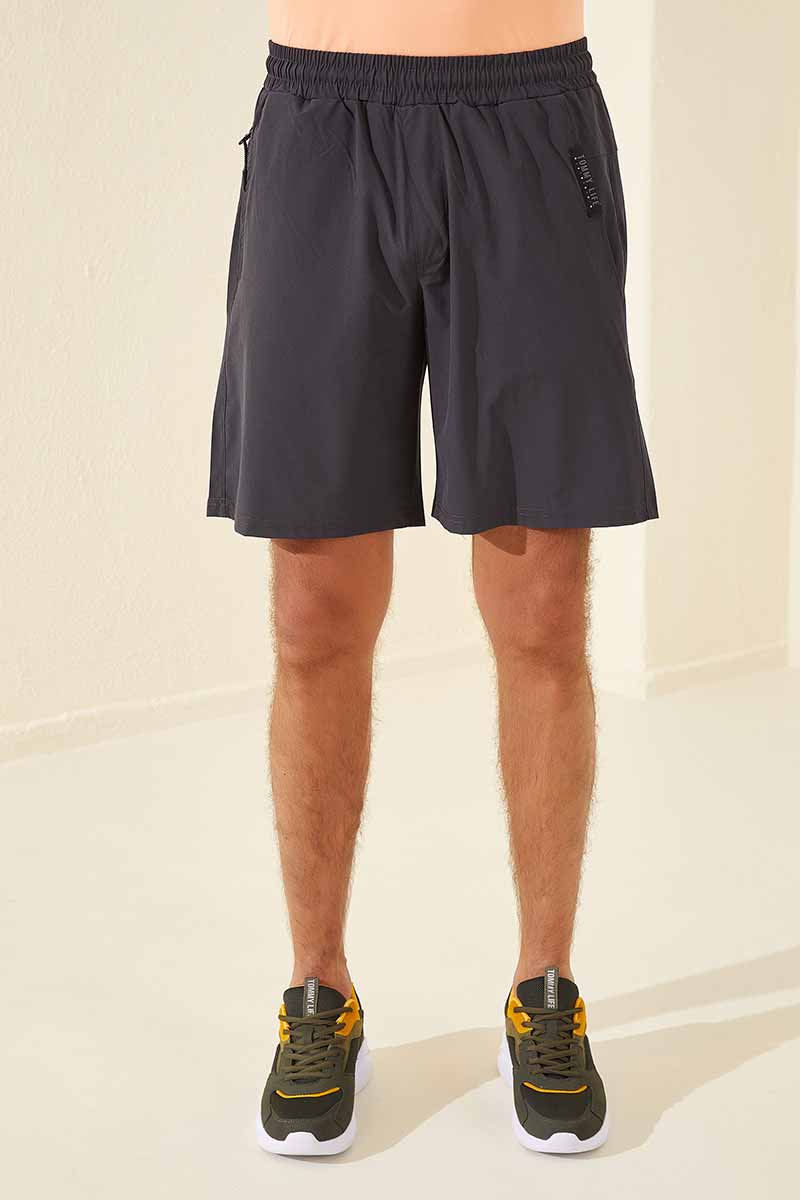 Tommy Life Zipper Pocket Anthracite Men's Shorts
