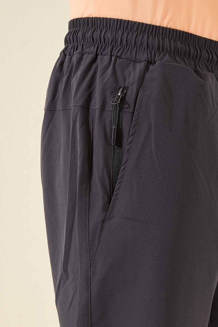 Tommy Life Zipper Pocket Anthracite Men's Shorts - Thumbnail