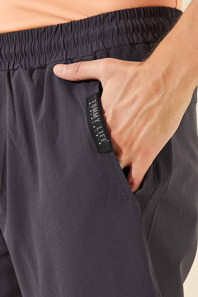 Tommy Life Zipper Pocket Anthracite Men's Shorts