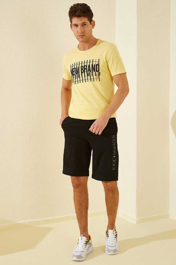 Tommy Life Exchange Printed Black Men's Shorts