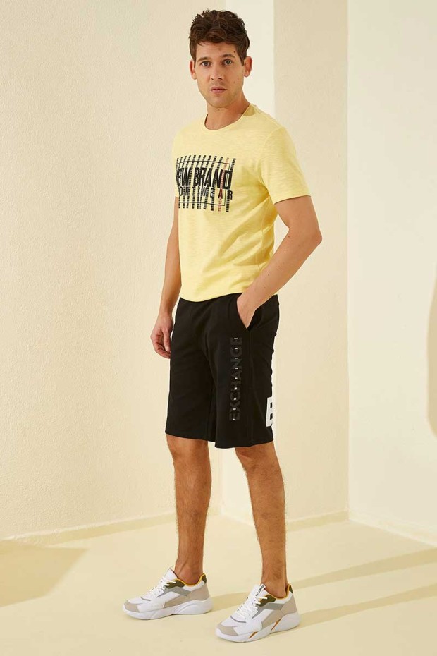 Tommy Life Exchange Printed Black Men's Shorts
