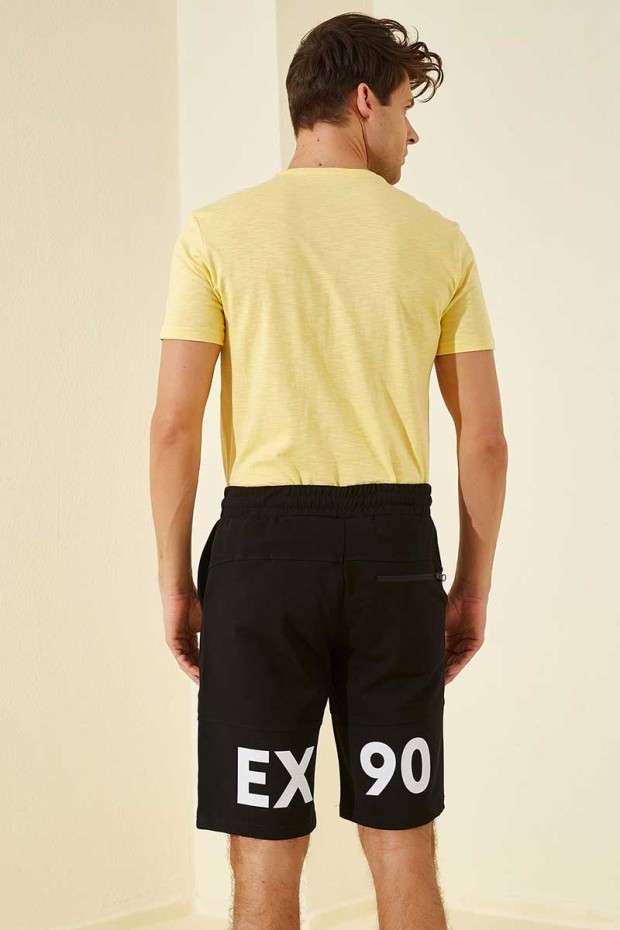 Tommy Life Exchange Printed Black Men's Shorts