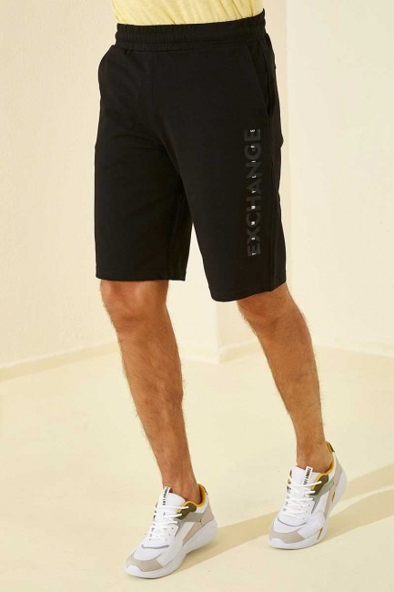 Tommy Life Exchange Printed Black Men's Shorts