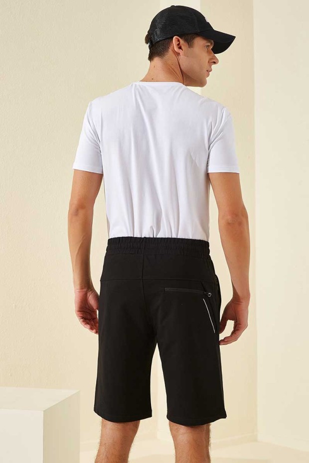 Tommy Life Zipper Black Men's Shorts
