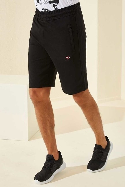 Tommy Life Zipper Black Men's Shorts