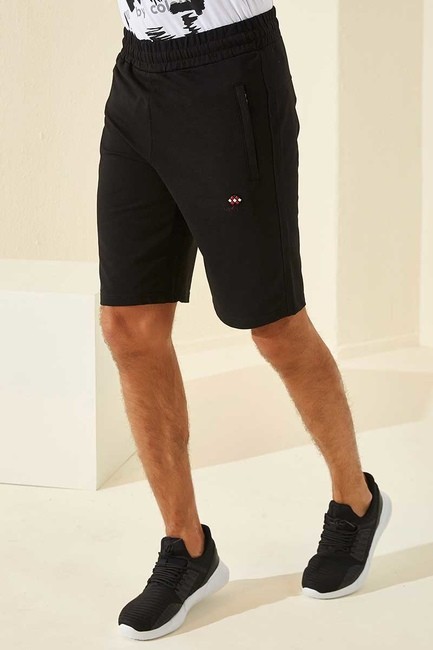 Tommy Life Zipper Black Men's Shorts