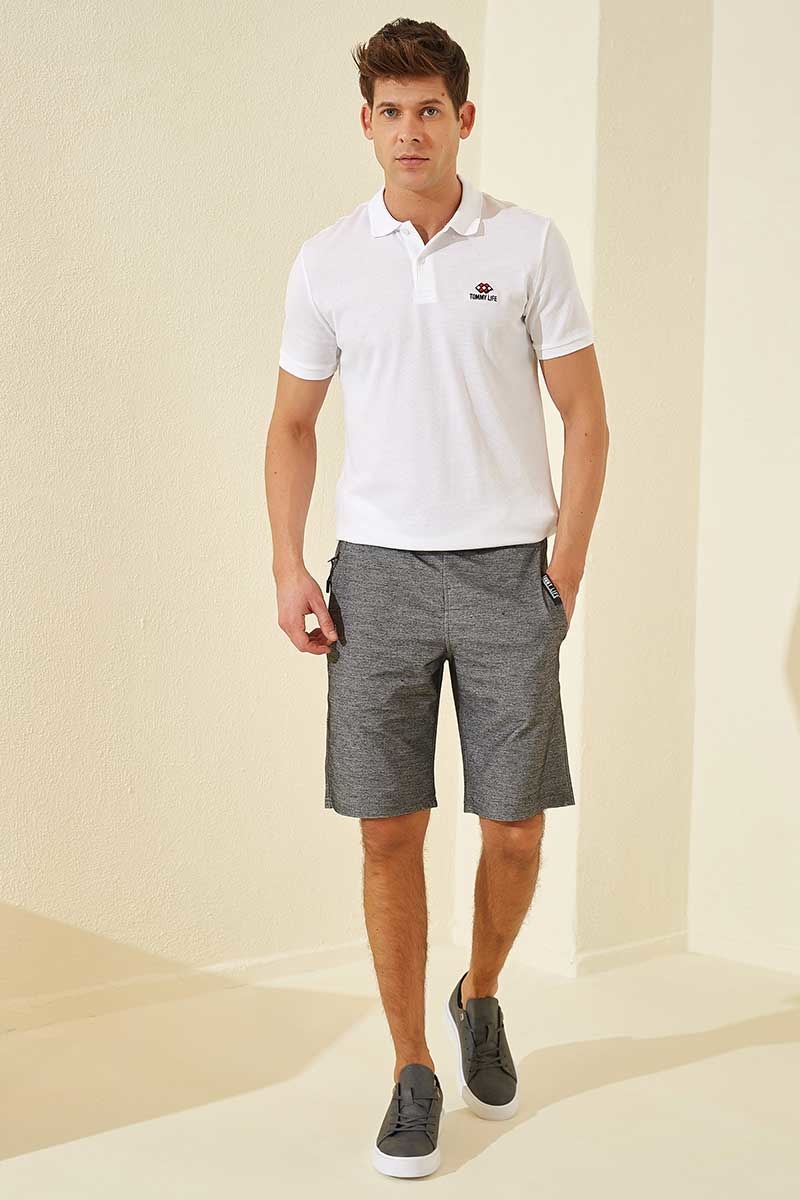 Tommy Life Crested Black Men's Shorts