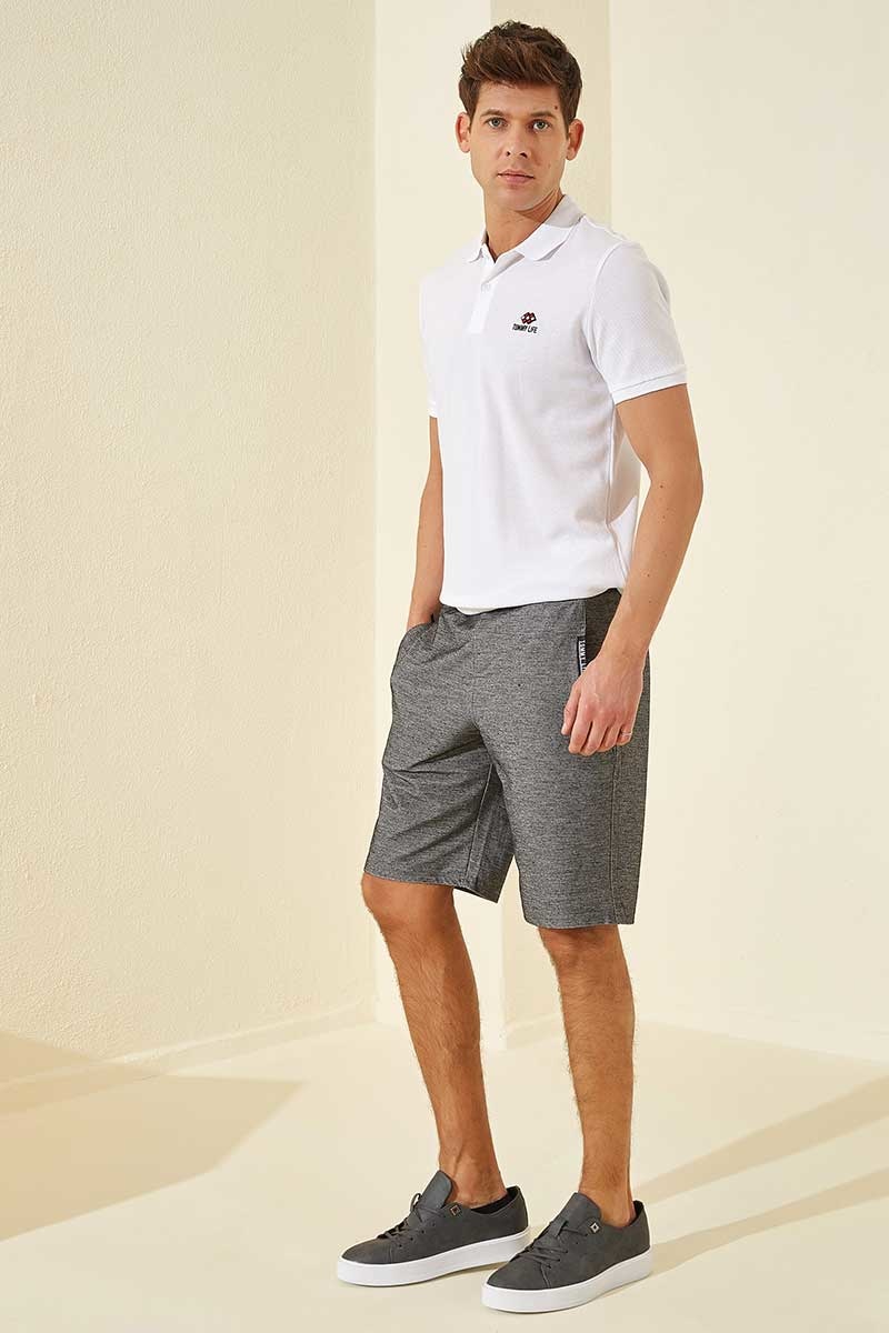 Tommy Life Crested Black Men's Shorts