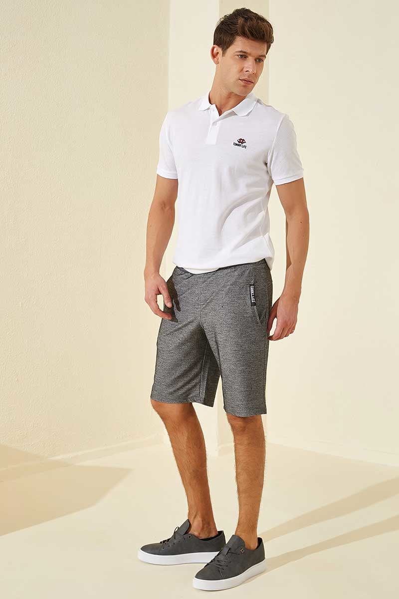 Tommy Life Crested Black Men's Shorts