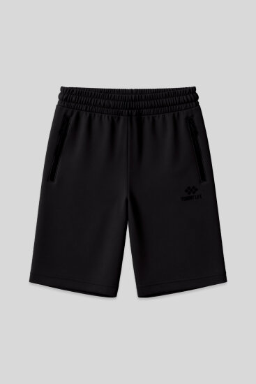 Tommy Life Embroidered Black Men's Shorts 