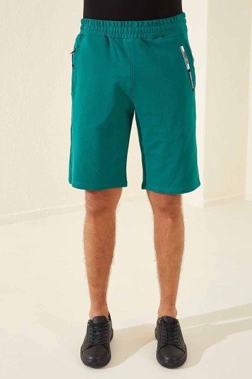 Tommy Life Dark Green Men's Shorts - Thumbnail